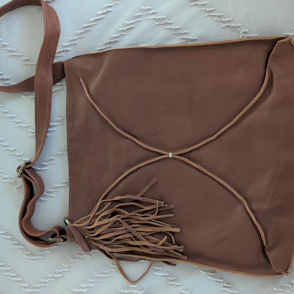 Lisa Leonard Brown Leather Shoulder Bag